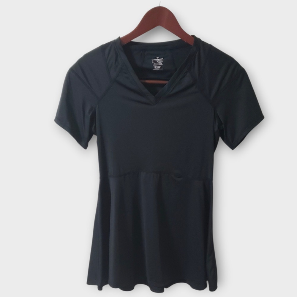 Tommie Copper Fit n Flare Shoulder Support Compression Top Black Large 0998WR